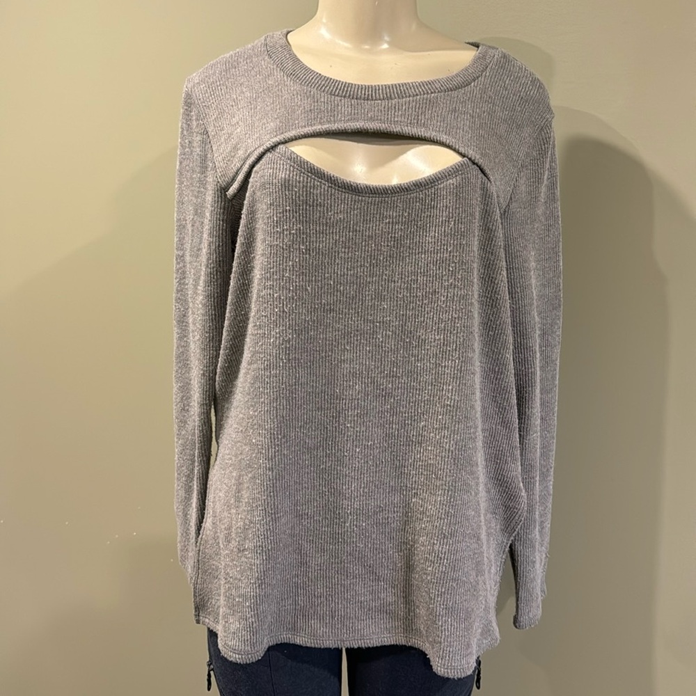 Smash + Tess Gray Knit Top